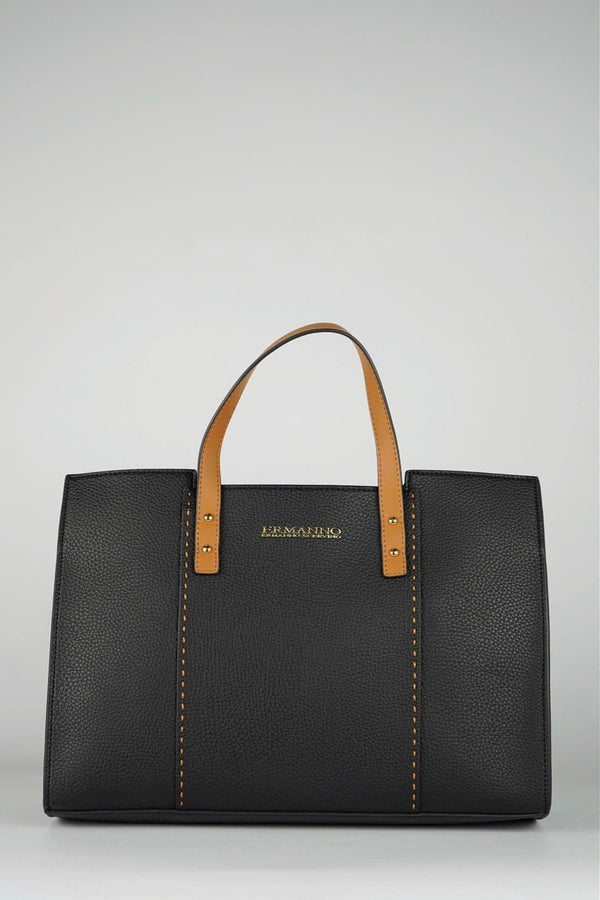 Ermanno Scervino Tote bag grande vista frontale variante colore nero