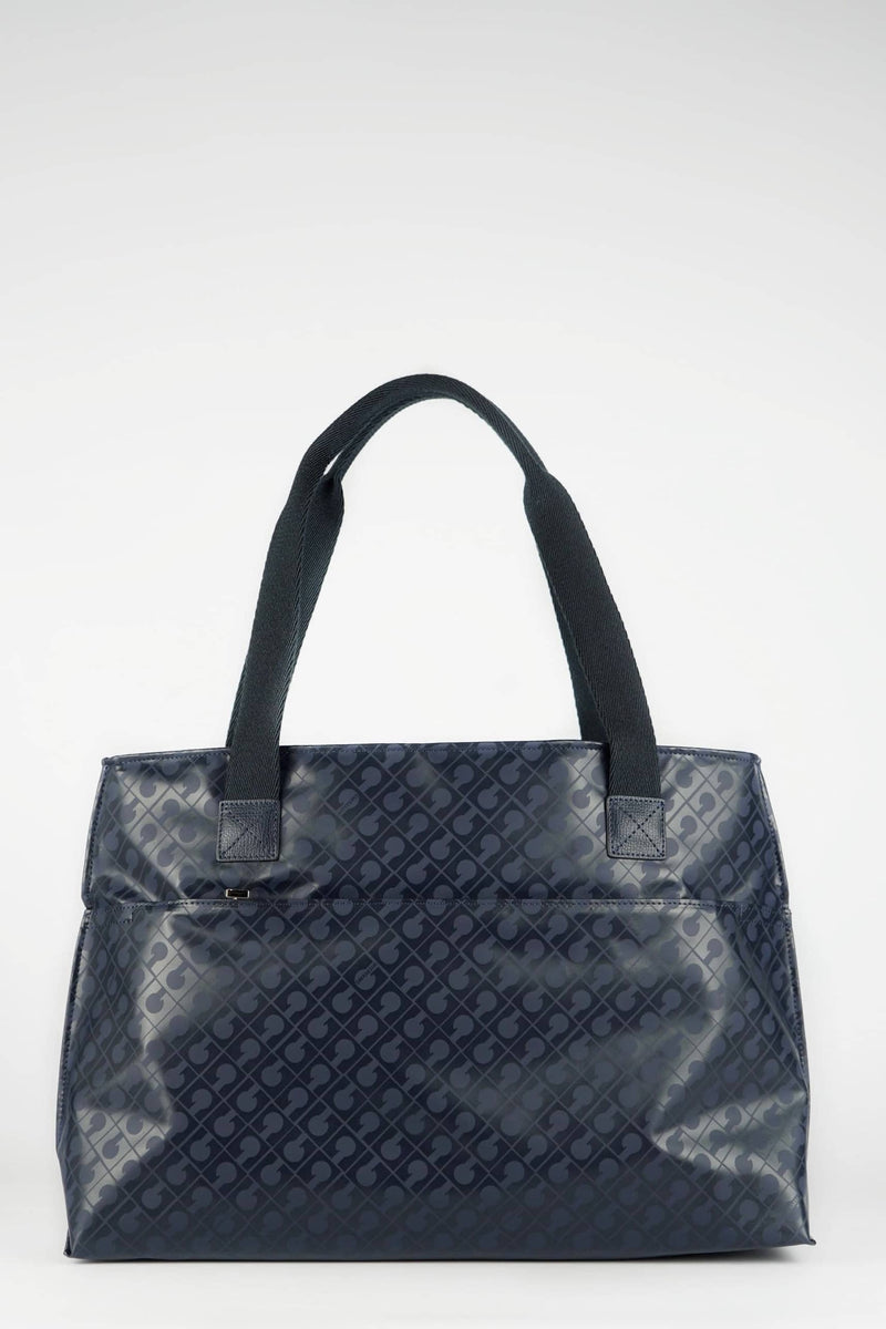 Gherardini Shopping bag con monogram vista frontale variante colore blu