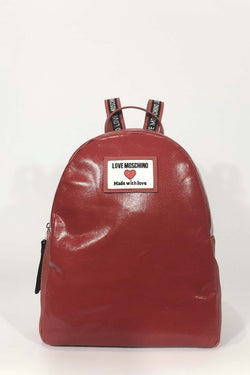 Love Moschino Zaino lucido vista frontale variante colore rosso