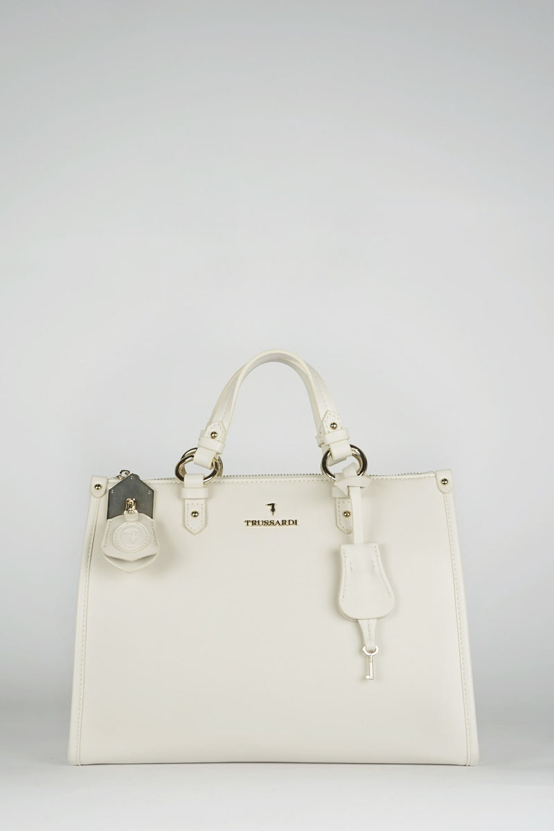 Trussardi Tote bag con lucchetto variante colore bianco