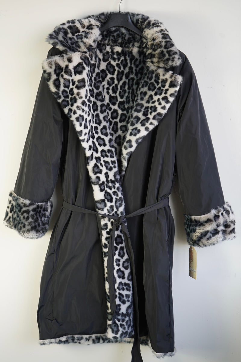 Trench animalier reversibile