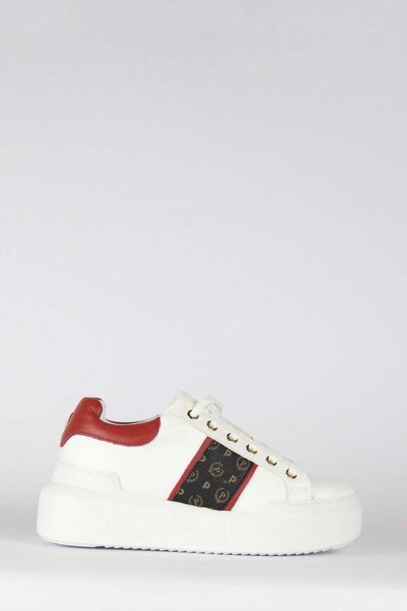 Scarpe Pollini Sneaker con fascia monogram vista frontale parte esterna