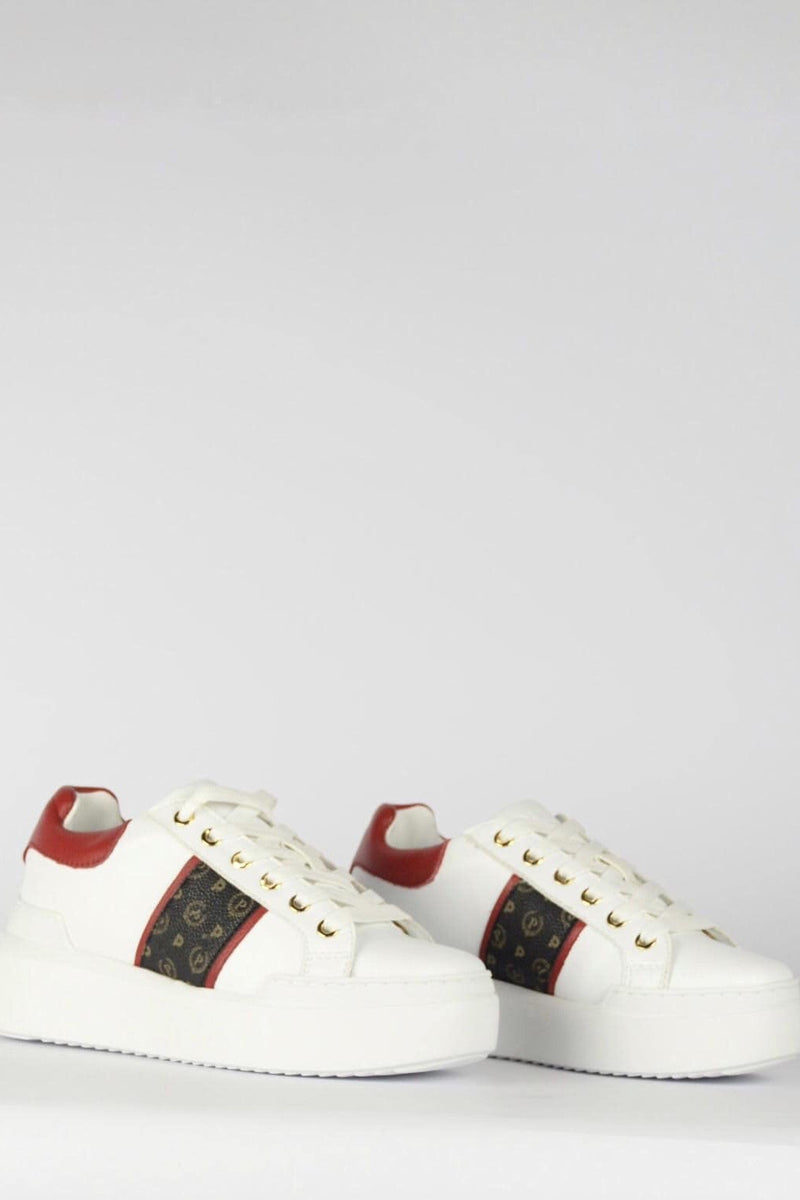 Scarpe Pollini Sneaker con fascia monogram vista di entrambe le scarpe