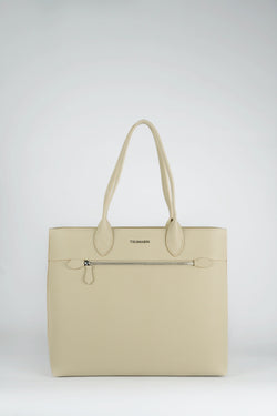 Trussardi Shopper New Lily vista frontale variante colore beige